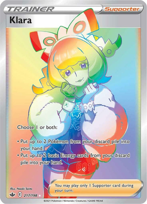 Image for Klara (Secret) (217/198) (Holofoil) [SWSH06: Chilling Reign] - Pokemon