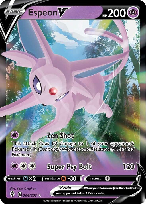 Image for Espeon V (064/203) (Holofoil) [SWSH07: Evolving Skies] - Pokemon