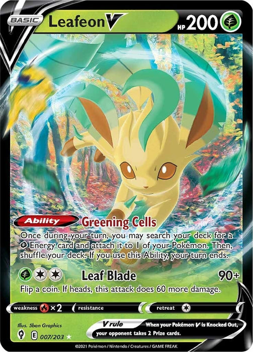 Image for Leafeon V (007/203) (Holofoil) [SWSH07: Evolving Skies] - Pokemon