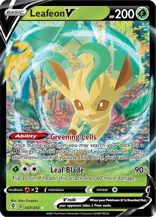Image for Leafeon V (007/203) (Holofoil) [SWSH07: Evolving Skies] - Pokemon