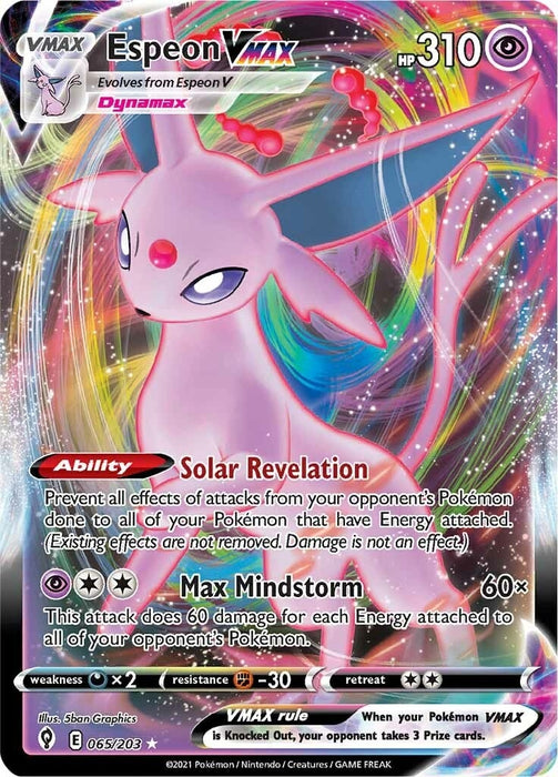 Image for Espeon VMAX (065/203) (Holofoil) [SWSH07: Evolving Skies] - Pokemon