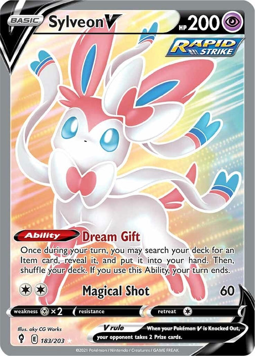 Image for Sylveon V (Full Art) (183/203) (Holofoil) [SWSH07: Evolving Skies] - Pokemon