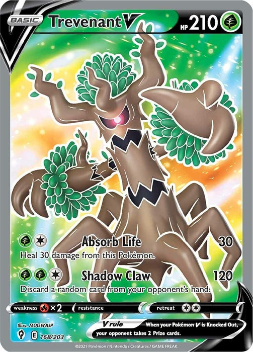 Image for Trevenant V (Full Art) (168/203) (Holofoil) [SWSH07: Evolving Skies] - Pokemon