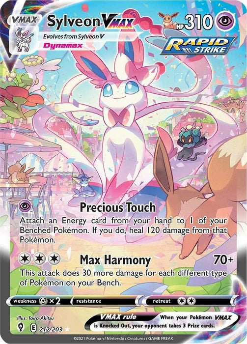 Sylveon VMAX (Alternate Art Secret) (212/203) (Holofoil) [SWSH07: Evolving Skies]