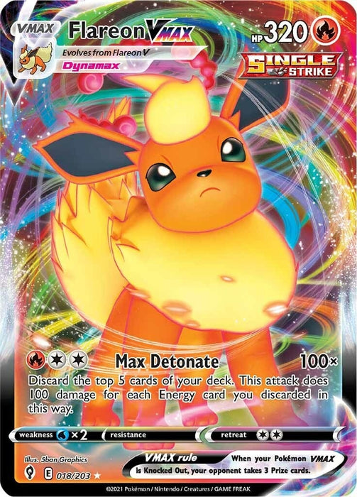 Image for Flareon VMAX (018/203) (Holofoil) [SWSH07: Evolving Skies] - Pokemon