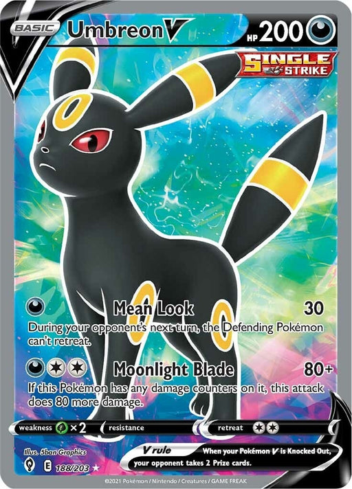 Image for Umbreon V (Full Art) (188/203) (Holofoil) [SWSH07: Evolving Skies] - Pokemon