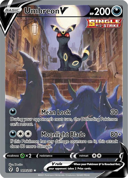 Image for Umbreon V (Alternate Full Art) (189/203) (Holofoil) [SWSH07: Evolving Skies] - Pokemon