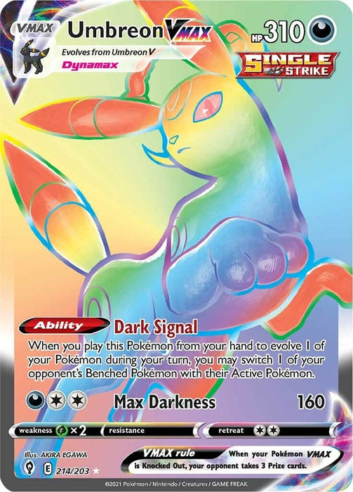 Image for Umbreon VMAX (Secret) (214/203) (Holofoil) [SWSH07: Evolving Skies] - Pokemon