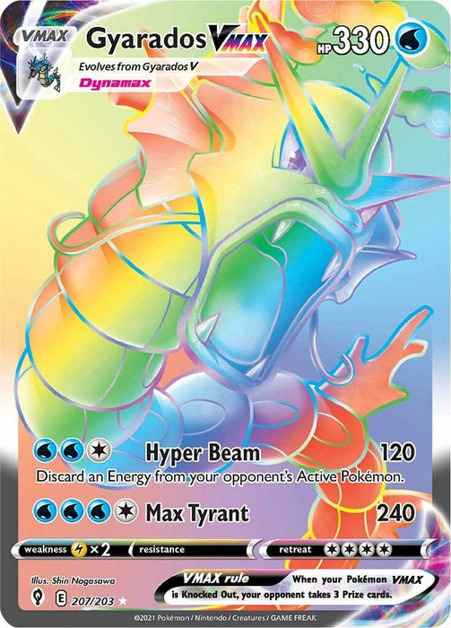 Image for Gyarados VMAX (Secret) (207/203) (Holofoil) [SWSH07: Evolving Skies] - Pokemon