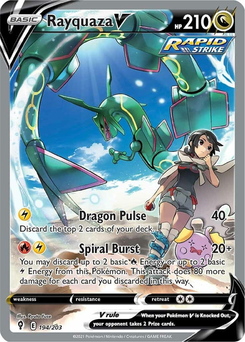 Image for Rayquaza V (Alternate Full Art) (194/203) (Holofoil) [SWSH07: Evolving Skies] - Pokemon