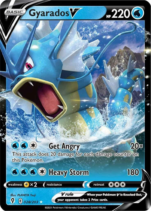 Image for Gyarados V (028/203) (Holofoil) [SWSH07: Evolving Skies] - Pokemon