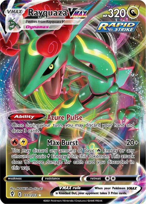 Image for Rayquaza VMAX (111/203) (Holofoil) [SWSH07: Evolving Skies] - Pokemon