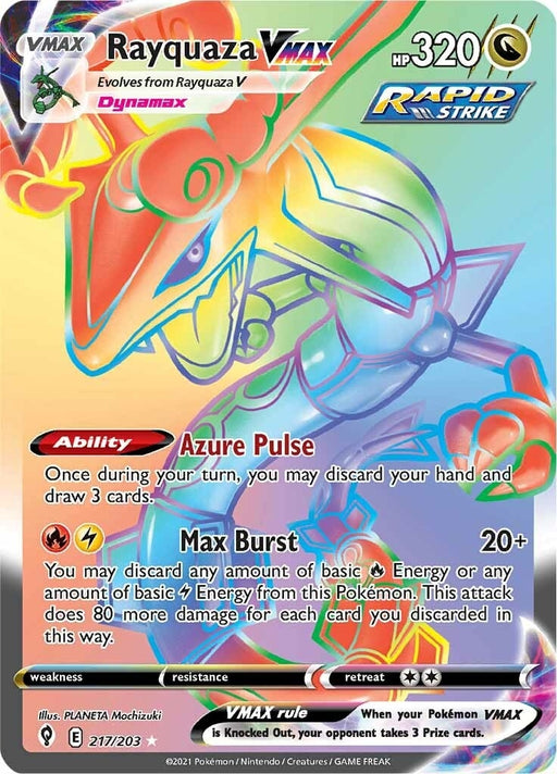 Image for Rayquaza VMAX (Secret) (217/203) (Holofoil) [SWSH07: Evolving Skies] - Pokemon