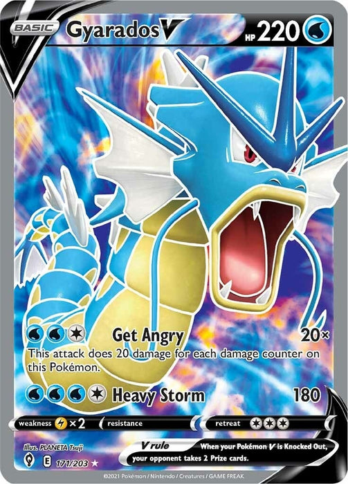 Image for Gyarados V (Full Art) (171/203) (Holofoil) [SWSH07: Evolving Skies] - Pokemon
