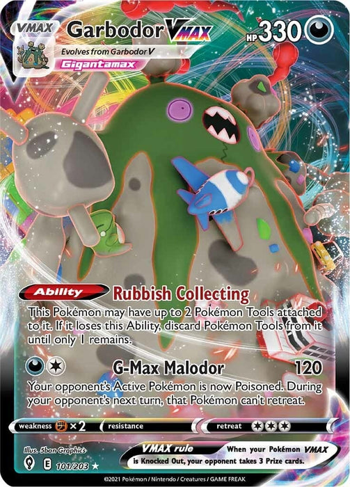 Image for Garbodor VMAX (101/203) (Holofoil) [SWSH07: Evolving Skies] - Pokemon