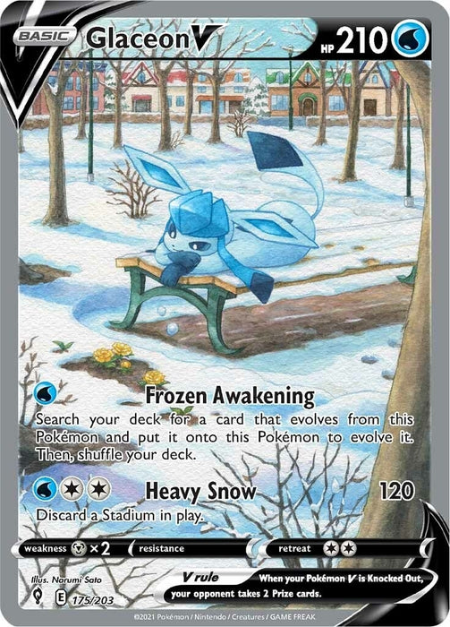 Image for Glaceon V (Alternate Full Art) (175/203) (Holofoil) [SWSH07: Evolving Skies] - Pokemon