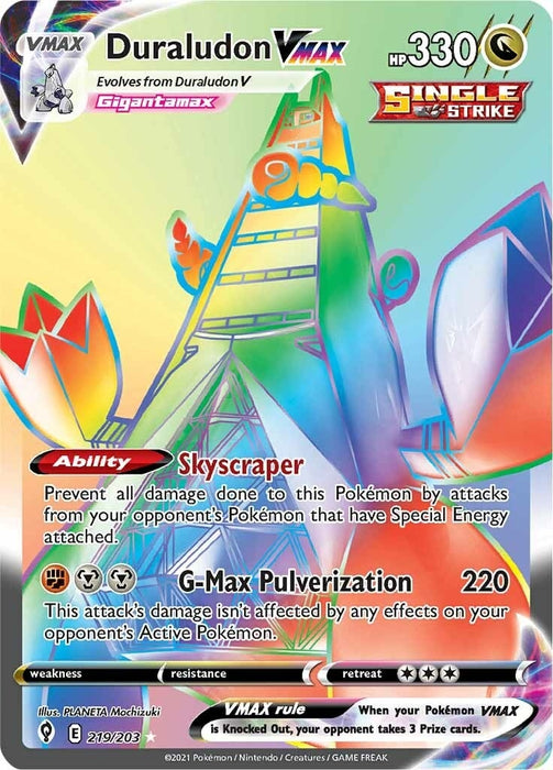Image for Duraludon VMAX (Secret) (219/203) (Holofoil) [SWSH07: Evolving Skies] - Pokemon