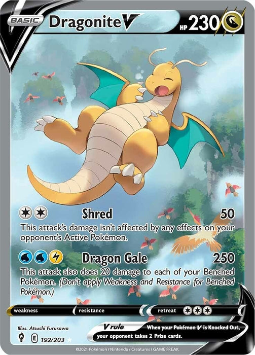 Image for Dragonite V (Alternate Full Art) (192/203) (Holofoil) [SWSH07: Evolving Skies] - Pokemon