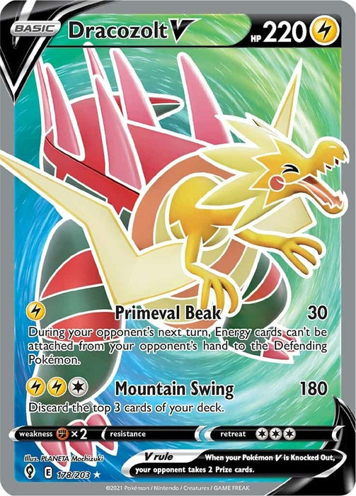 Image for Dracozolt V (Full Art) (178/203) (Holofoil) [SWSH07: Evolving Skies] - Pokemon
