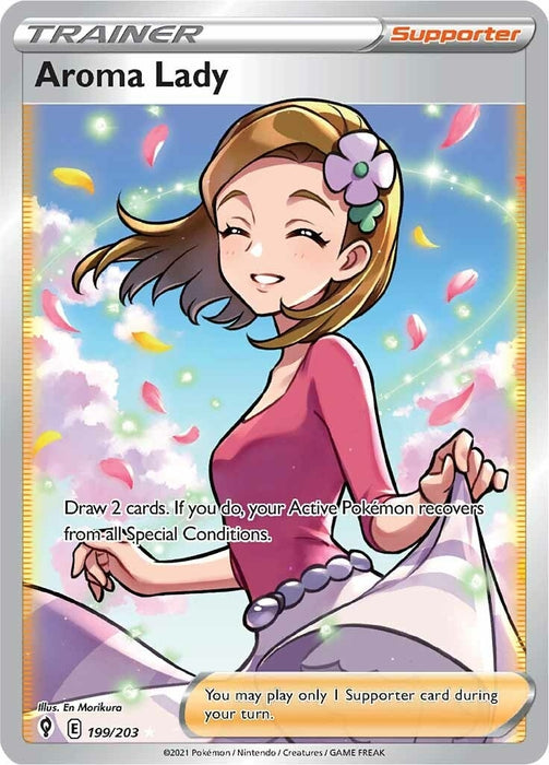 Image for Aroma Lady (Full Art) (199/203) (Holofoil) [SWSH07: Evolving Skies] - Pokemon