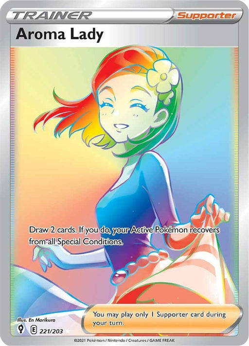Image for Aroma Lady (Secret) (221/203) (Holofoil) [SWSH07: Evolving Skies] - Pokemon