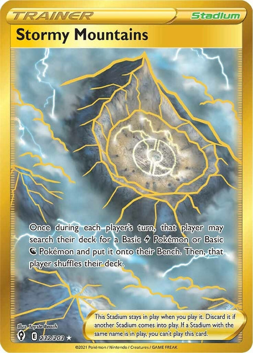 Image for Stormy Mountains (Secret) (232/203) (Holofoil) [SWSH07: Evolving Skies] - Pokemon