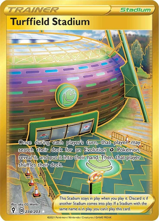 Image for Turffield Stadium (Secret) (234/203) (Holofoil) [SWSH07: Evolving Skies] - Pokemon