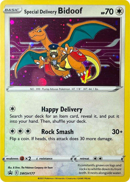 Image for Special Delivery Bidoof (SWSH177) (Holofoil) [SWSH: Sword & Shield Promo Cards] - Pokemon
