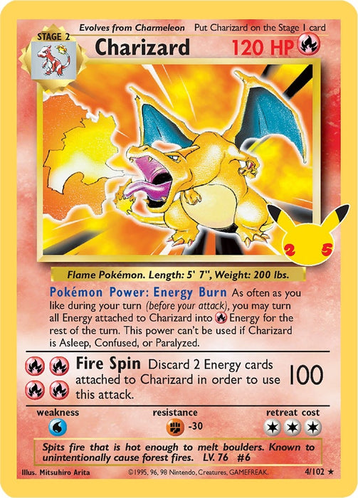 Image for Charizard (4/102) (Holofoil) [Celebrations: Classic Collection] - Pokemon