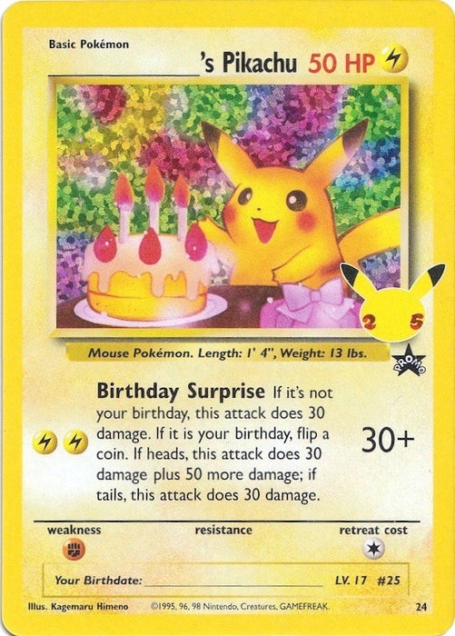 Image for ______'s Pikachu (24/53) (Holofoil) [Celebrations: Classic Collection] - Pokemon