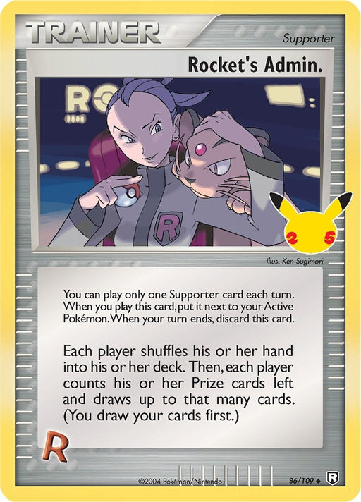 Image for Rocket's Admin. (86/109) (Holofoil) [Celebrations: Classic Collection] - Pokemon