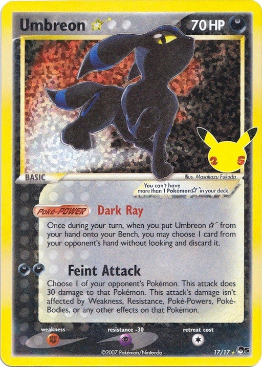 Image for Umbreon Star (17/17) (Holofoil) [Celebrations: Classic Collection] - Pokemon