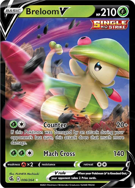 Image for Breloom V (006/264) (Holofoil) [SWSH08: Fusion Strike] - Pokemon