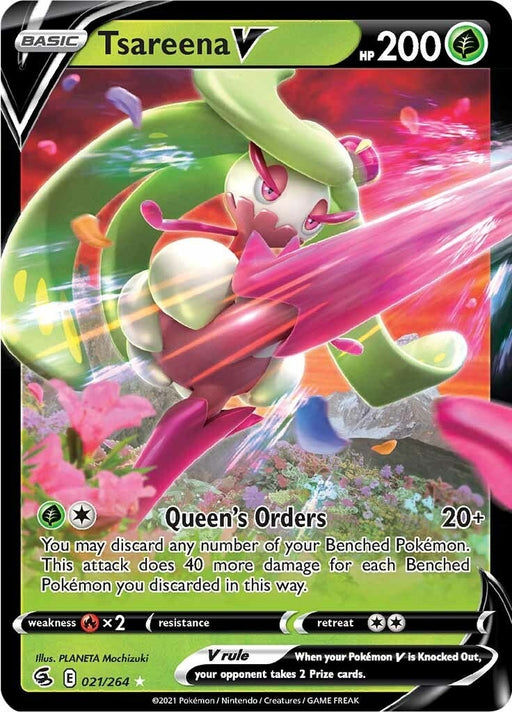 Image for Tsareena V (021/264) (Holofoil) [SWSH08: Fusion Strike] - Pokemon