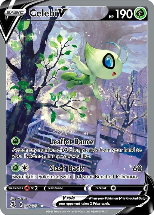 Image for Celebi V (Alternate Full Art) (245/264) (Holofoil) [SWSH08: Fusion Strike] - Pokemon