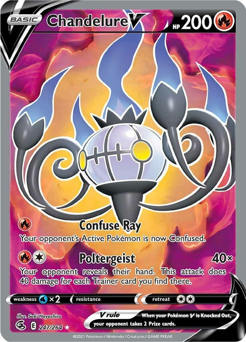 Image for Chandelure V (Full Art) (247/264) (Holofoil) [SWSH08: Fusion Strike] - Pokemon