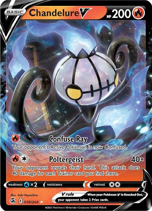 Image for Chandelure V (039/264) (Holofoil) [SWSH08: Fusion Strike] - Pokemon