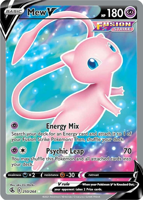 Image for Mew V (Full Art) (250/264) (Holofoil) [SWSH08: Fusion Strike] - Pokemon