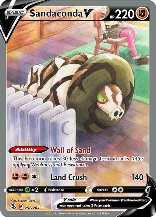 Image for Sandaconda V (Alternate Full Art) (252/264) (Holofoil) [SWSH08: Fusion Strike] - Pokemon