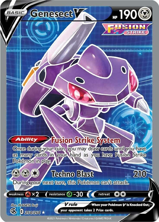Image for Genesect V (Full Art) (254/264) (Holofoil) [SWSH08: Fusion Strike] - Pokemon