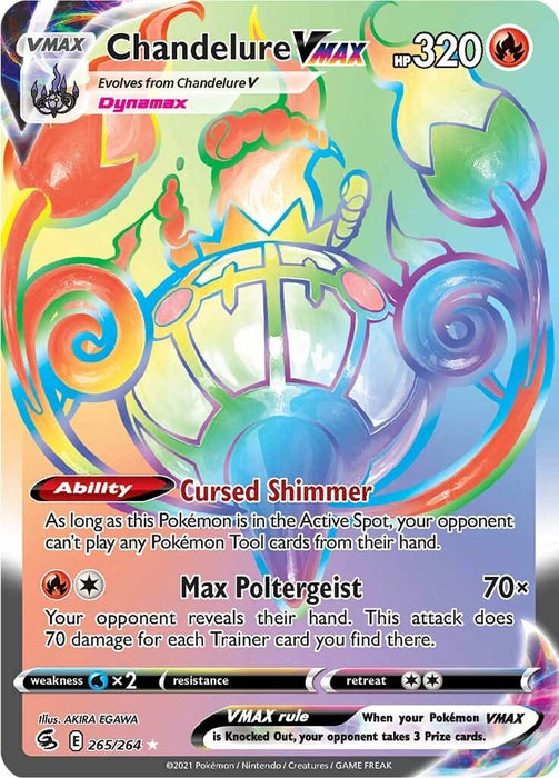 Image for Chandelure VMAX (Secret) (265/264) (Holofoil) [SWSH08: Fusion Strike] - Pokemon