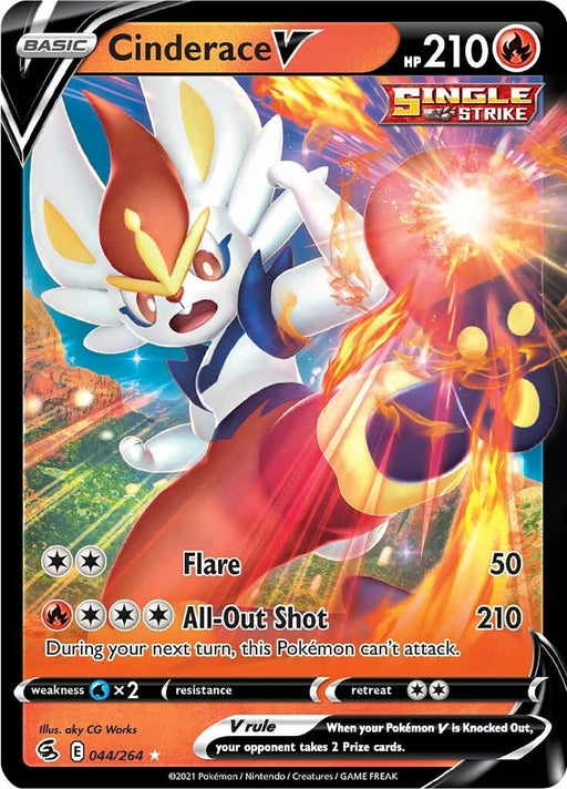 Image for Cinderace V (44) (044/264) (Holofoil) [SWSH08: Fusion Strike] - Pokemon