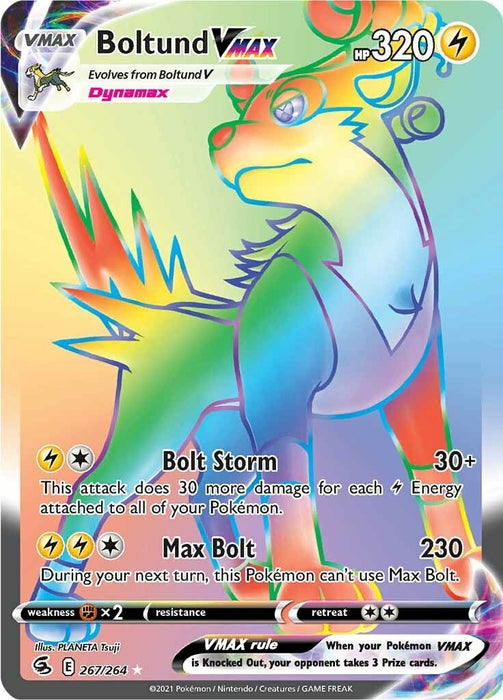 Image for Boltund VMAX (Secret) (267/264) (Holofoil) [SWSH08: Fusion Strike] - Pokemon
