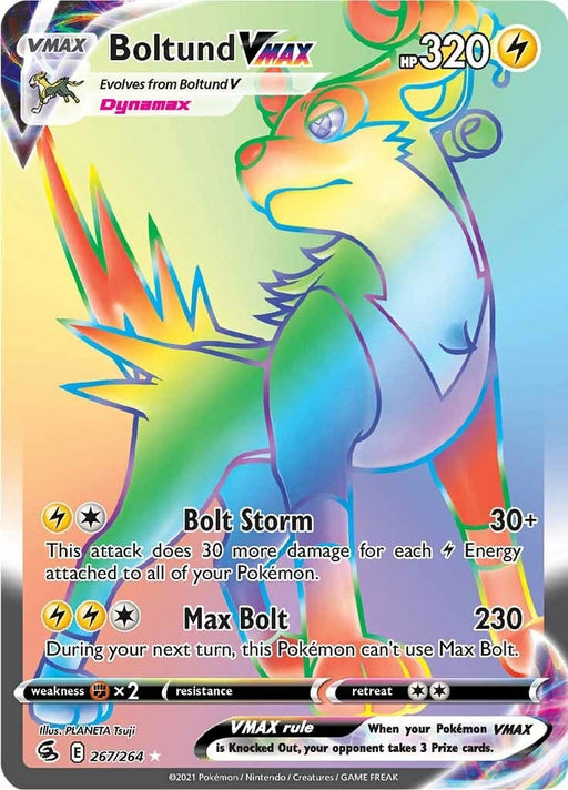 Image for Boltund VMAX (Secret) (267/264) (Holofoil) [SWSH08: Fusion Strike] - Pokemon