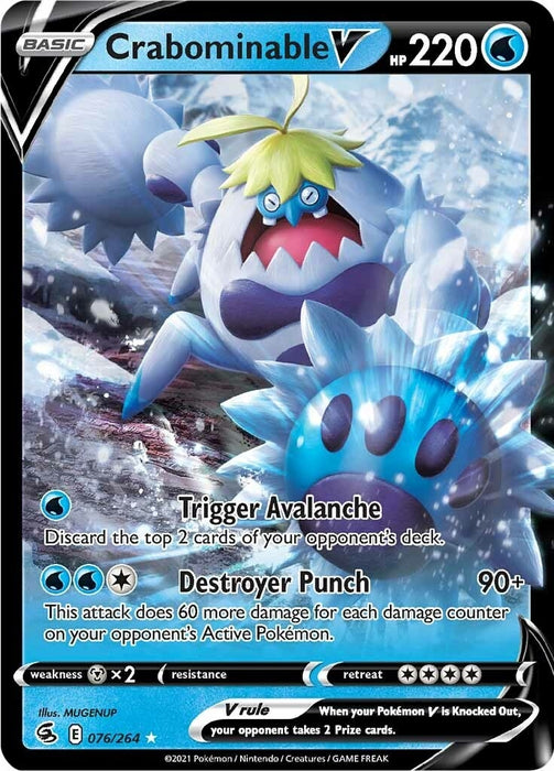 Image for Crabominable V (076/264) (Holofoil) [SWSH08: Fusion Strike] - Pokemon