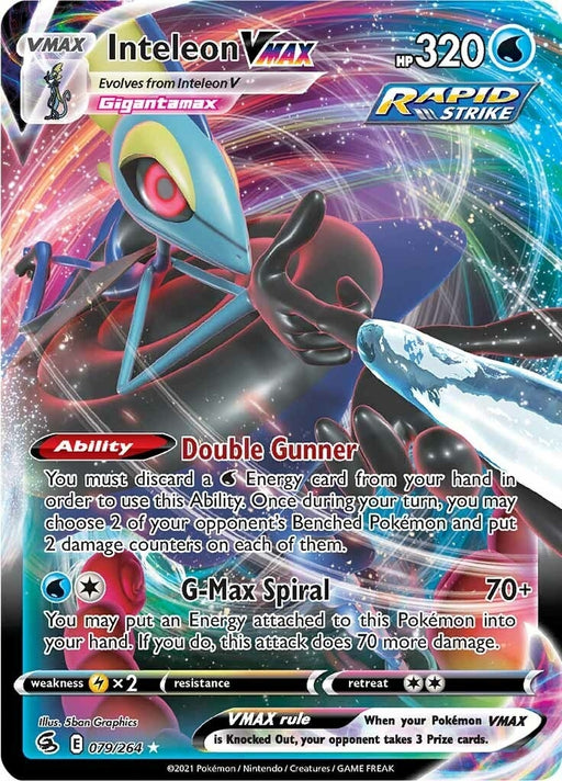Image for Inteleon VMAX (079/264) (Holofoil) [SWSH08: Fusion Strike] - Pokemon