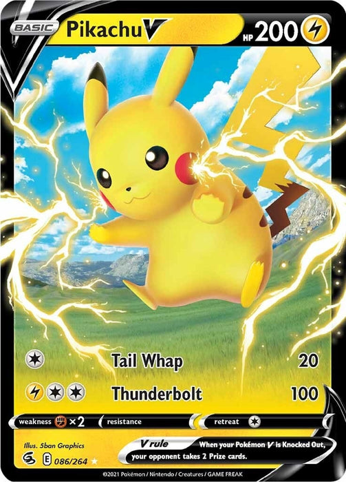 Image for Pikachu V (086/264) (Holofoil) [SWSH08: Fusion Strike] - Pokemon