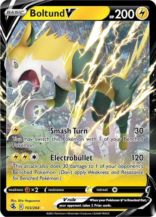 Image for Boltund V (103/264) (Holofoil) [SWSH08: Fusion Strike] - Pokemon