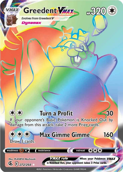 Image for Greedent VMAX (Secret) (272/264) (Holofoil) [SWSH08: Fusion Strike] - Pokemon