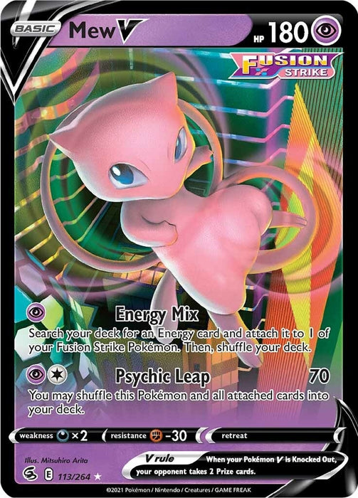 Image for Mew V (113/264) (Holofoil) [SWSH08: Fusion Strike] - Pokemon